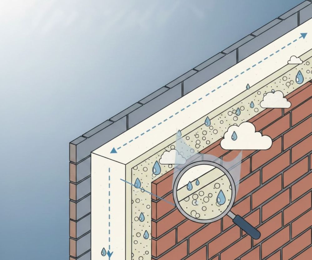 Точка росы в термопанелях ППС с клинкерной плиткой
