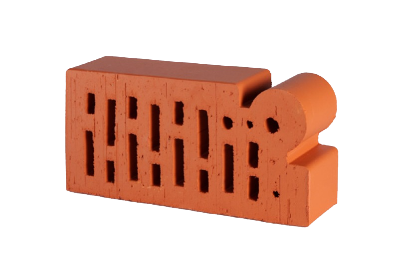 Lode JANKA F18 гладкий, 250*120*65 мм, Кирпич фигурный пустотелый  красный