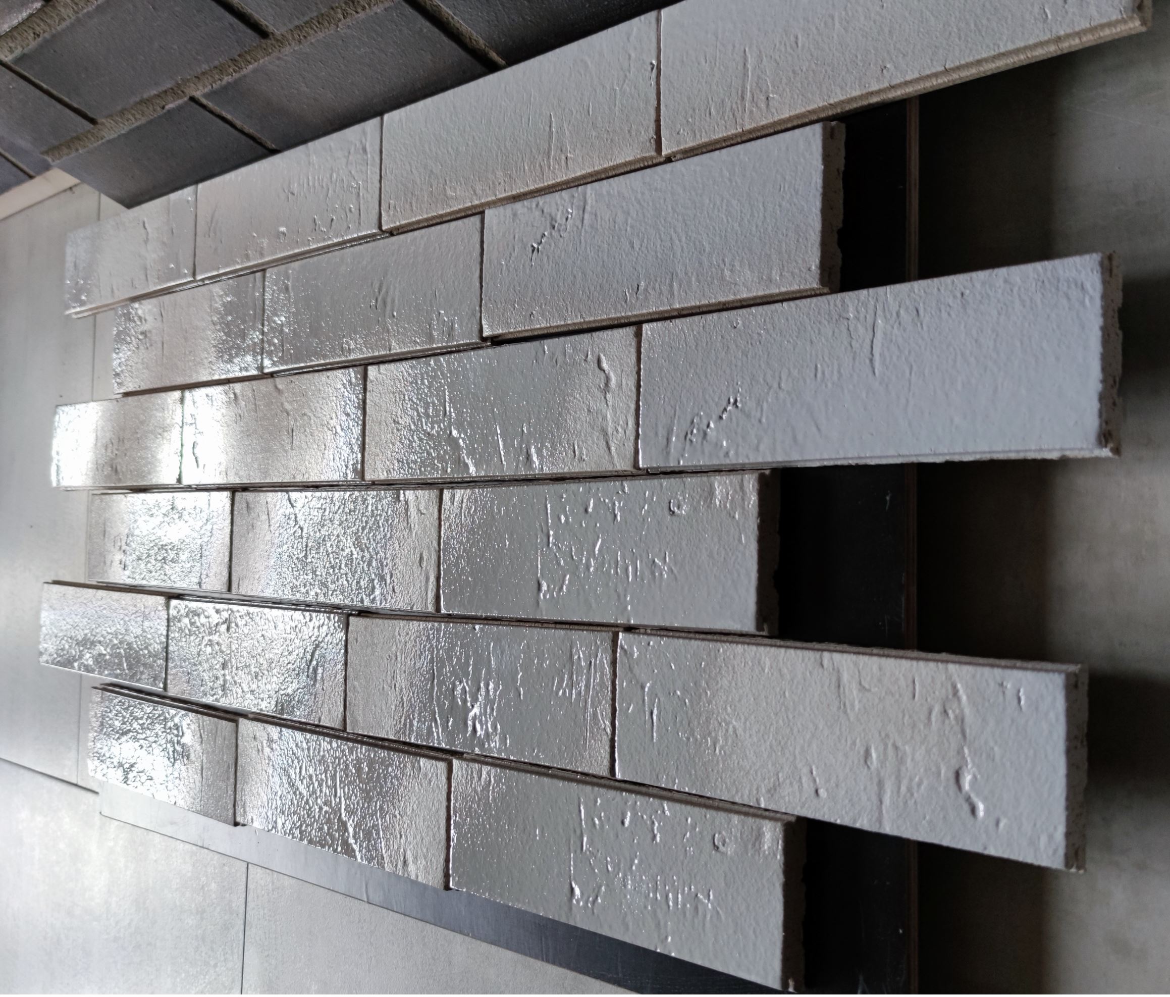 Белый перламутр  240х71х14 Клинкерная фасадная плитка облицовочная под кирпич для ВентФасада с затиркой шва