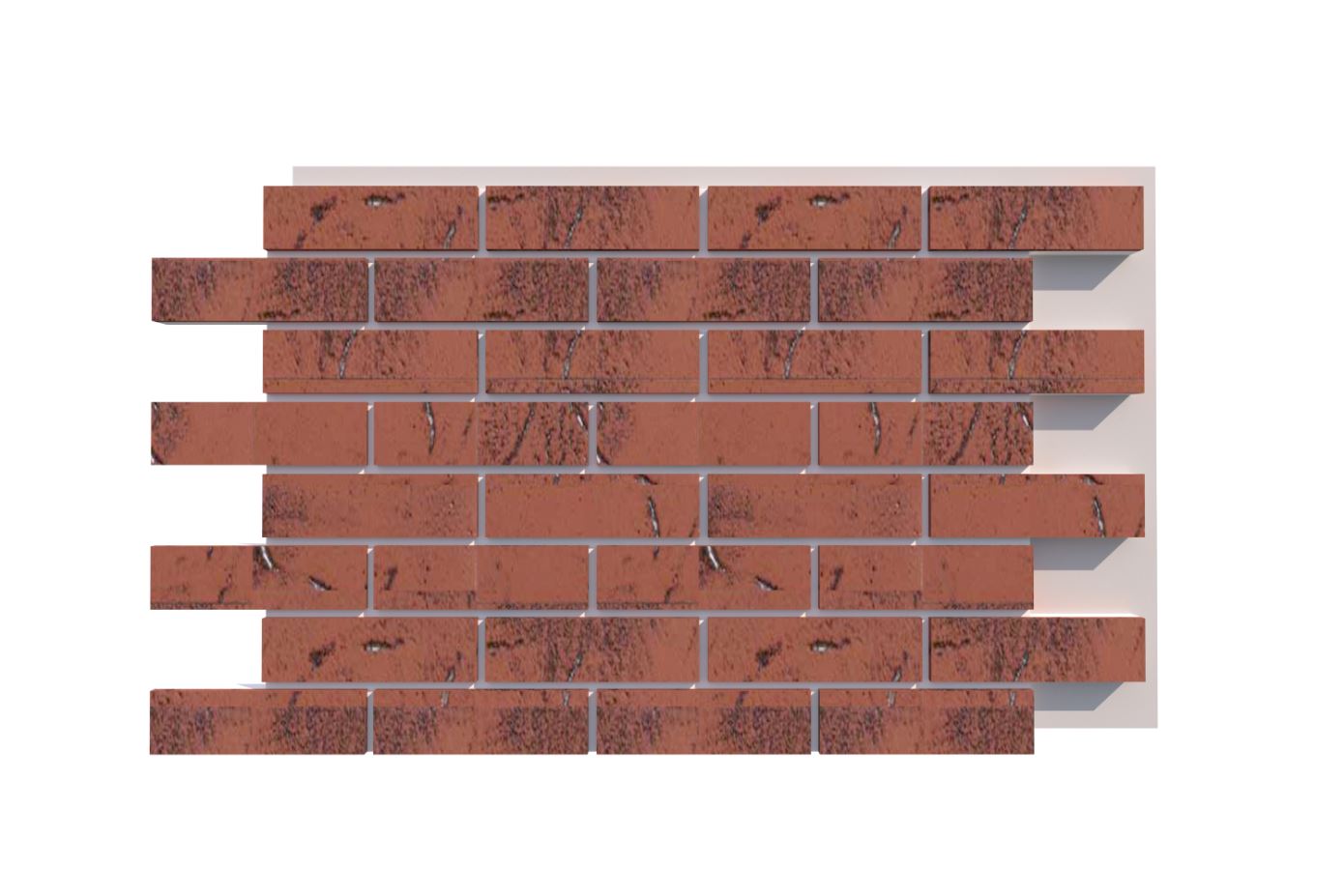 Фасадная Термопанель из пенополистирола ППС 60 мм с клинкерной плиткой Austria Kitzbuhel 240*71*8 мм терракотовая