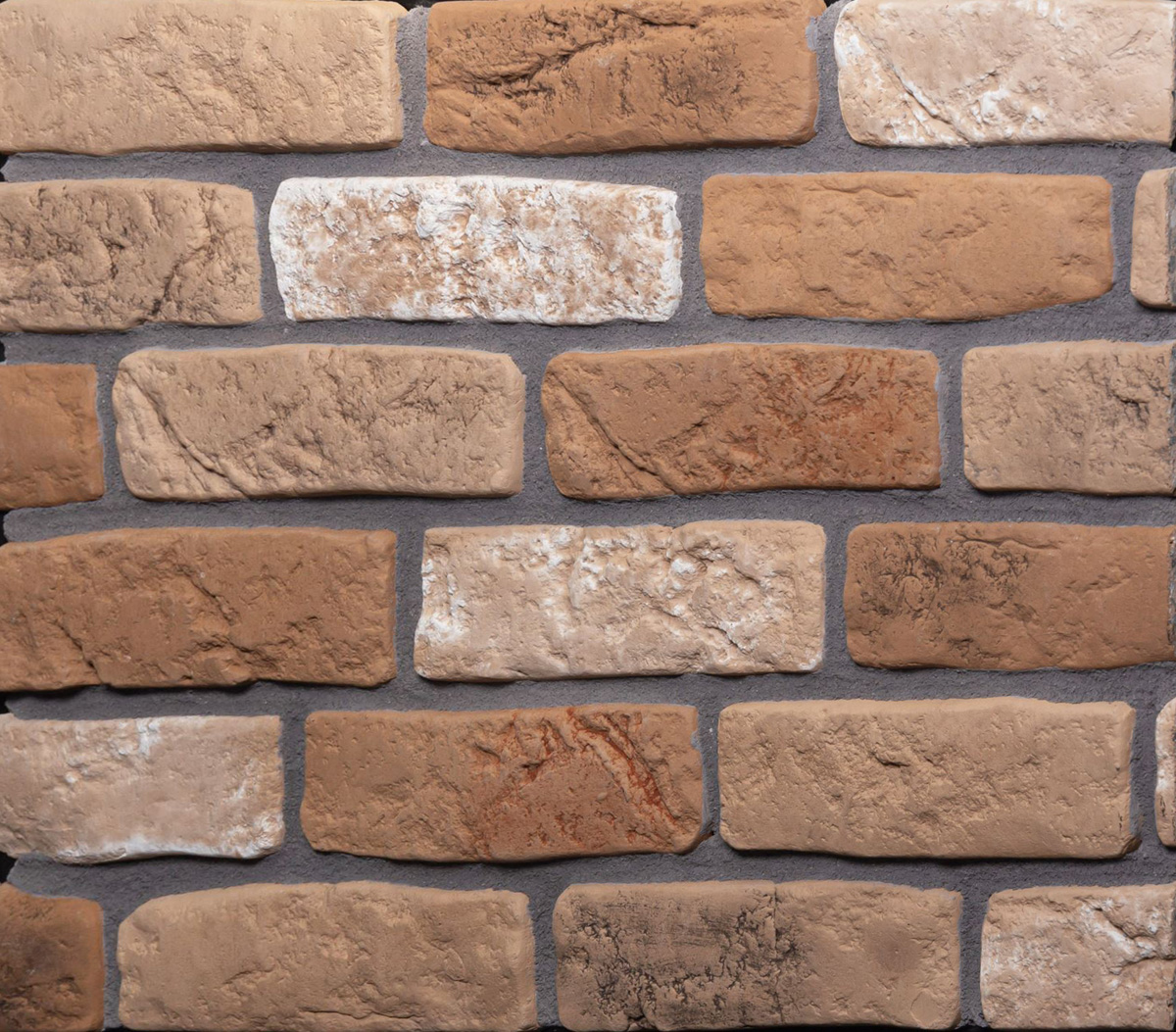 3 Версальский кирпич 210х67х14 мм, декоративный камень для фасада и интерьера Petra