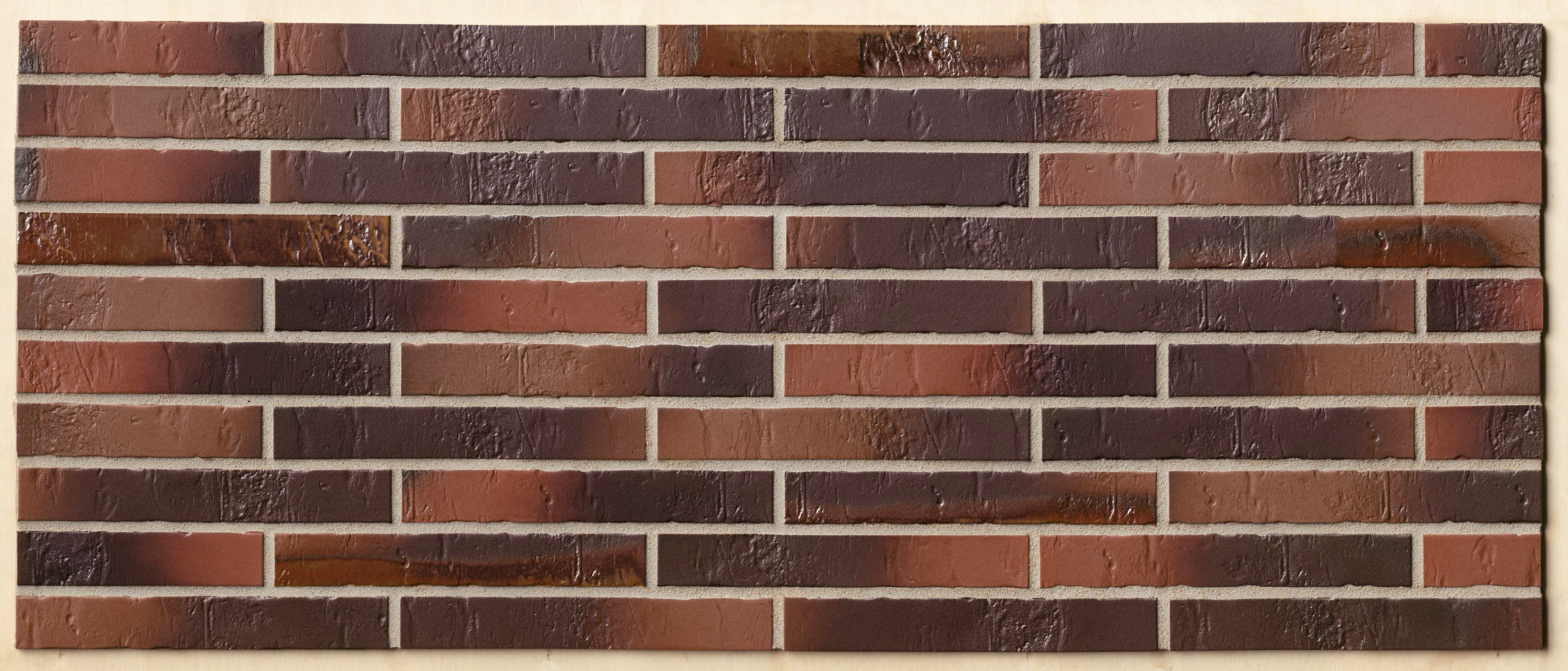 Buxtehude KohleBrand Schieferstruktur 365x52x10 мм, ABC Клинкерная фасадная плитка под кирпич ригельная Langformat