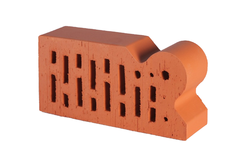 Lode JANKA F20 гладкий, 250*120*65 мм, Кирпич фигурный пустотелый  красный