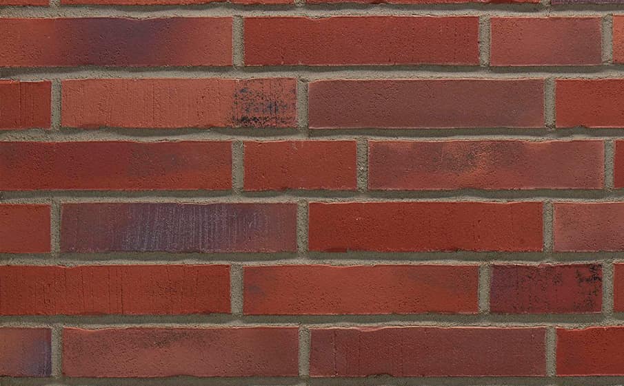 Клинкерная фасадная плитка облицовочная под кирпич Stroeher (Штроер) Handstrich 392 rotrost шероховатая, 240*52*14 мм