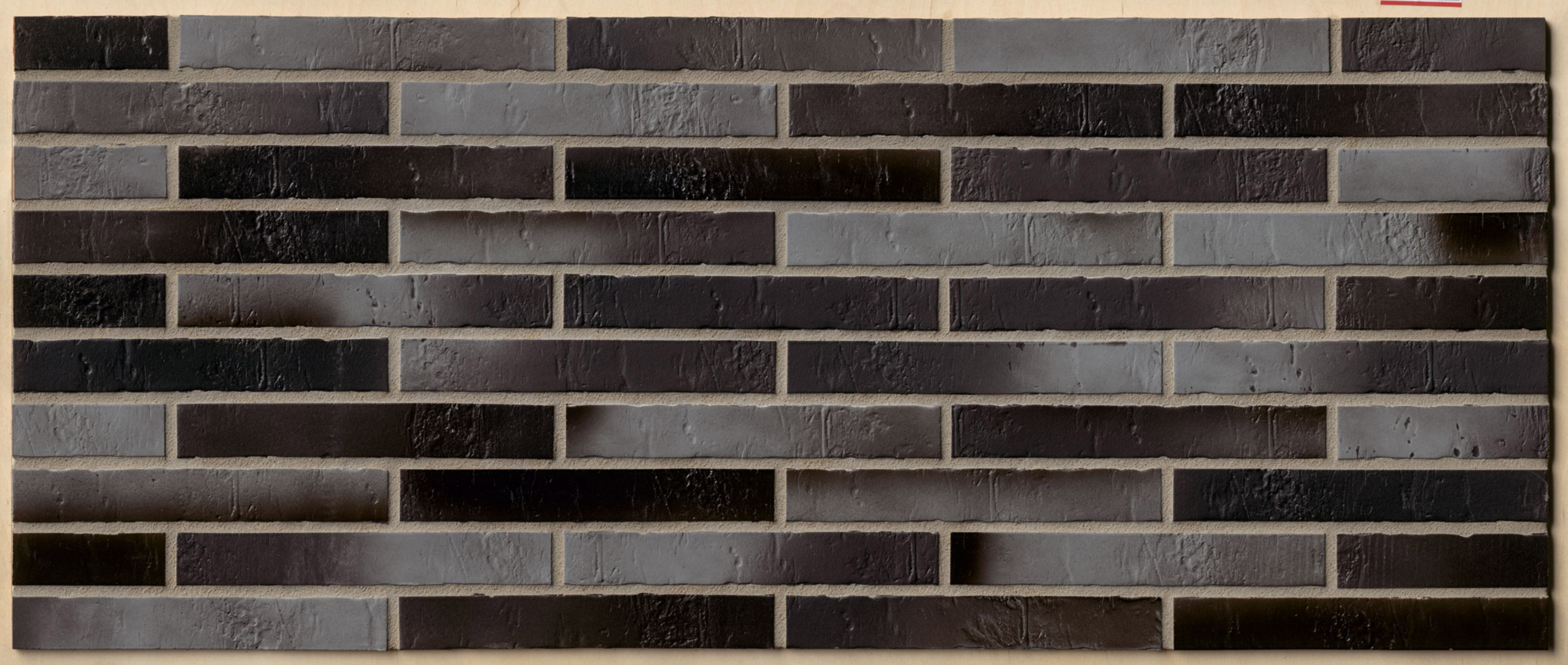 Atlantis KohleBrand Schieferstruktur 365x52x10 мм, ABC Клинкерная фасадная плитка под кирпич ригельная Langformat