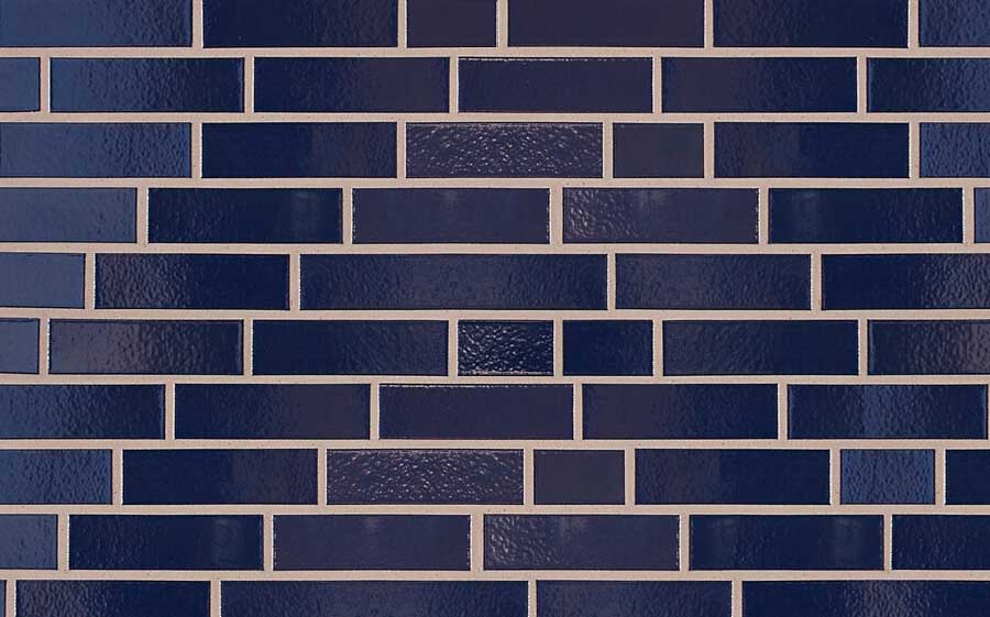 Фасадная Термопанель из пенополистирола ППС 60 мм с Клинкерной Глазурованной плиткой Dunkelblau 350, 240*71*10 мм