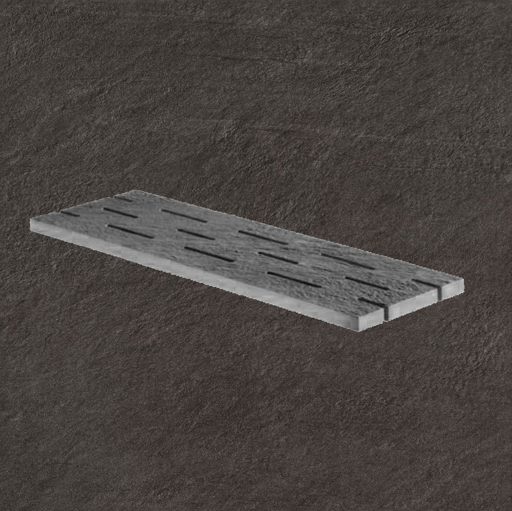 Тротуарная плитка Черная Lastra. Спец. Элемент- Решетка 20x60 Лэндстоун Найт \ Landstone Night Griglia 200х600х20мм