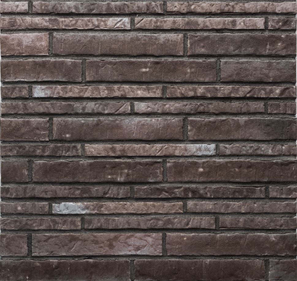 Клинкерная фасадная плитка облицовочная под кирпич Stroeher (Штроер) Zeitlos 359 kohlenglanz рельефная, 400*71*14 мм