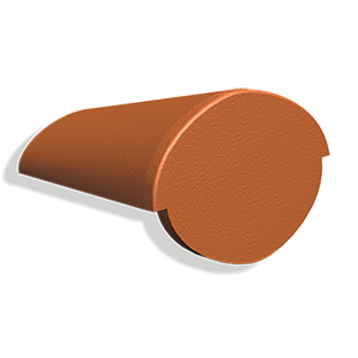 Начальная коньковая черепица натуральная цементно-песчаная Classic графит 48, Kriastak Baltic tile