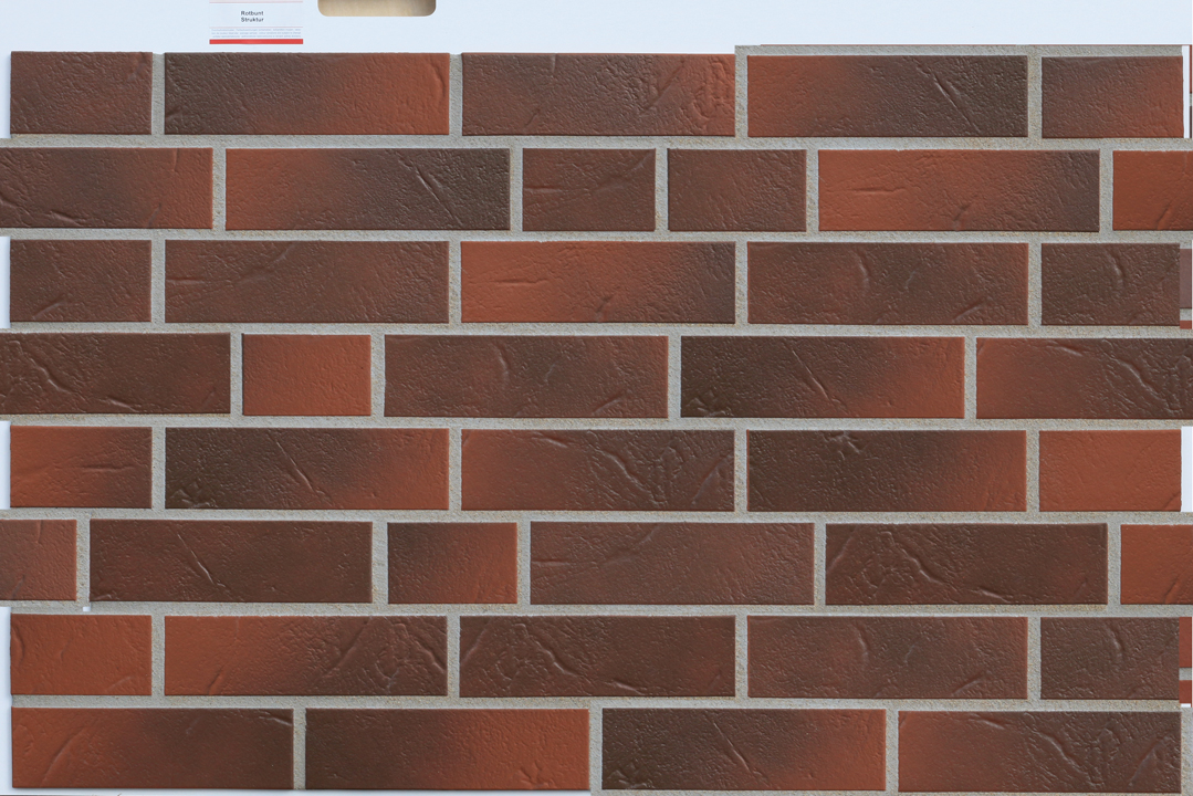 Фасадная Термопанель из пенополистирола ППС 60 мм с клинкерной плиткой Rotbunt Struktur 240*71*8 мм