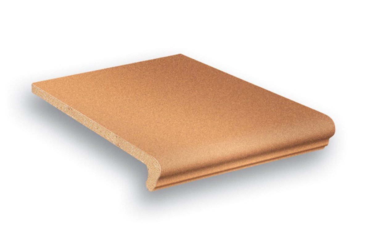 Клинкерная ступень флорентинер противоскользящая плитка Stroeher KERAPLATTE DURO 803 elba 340*240*12 мм