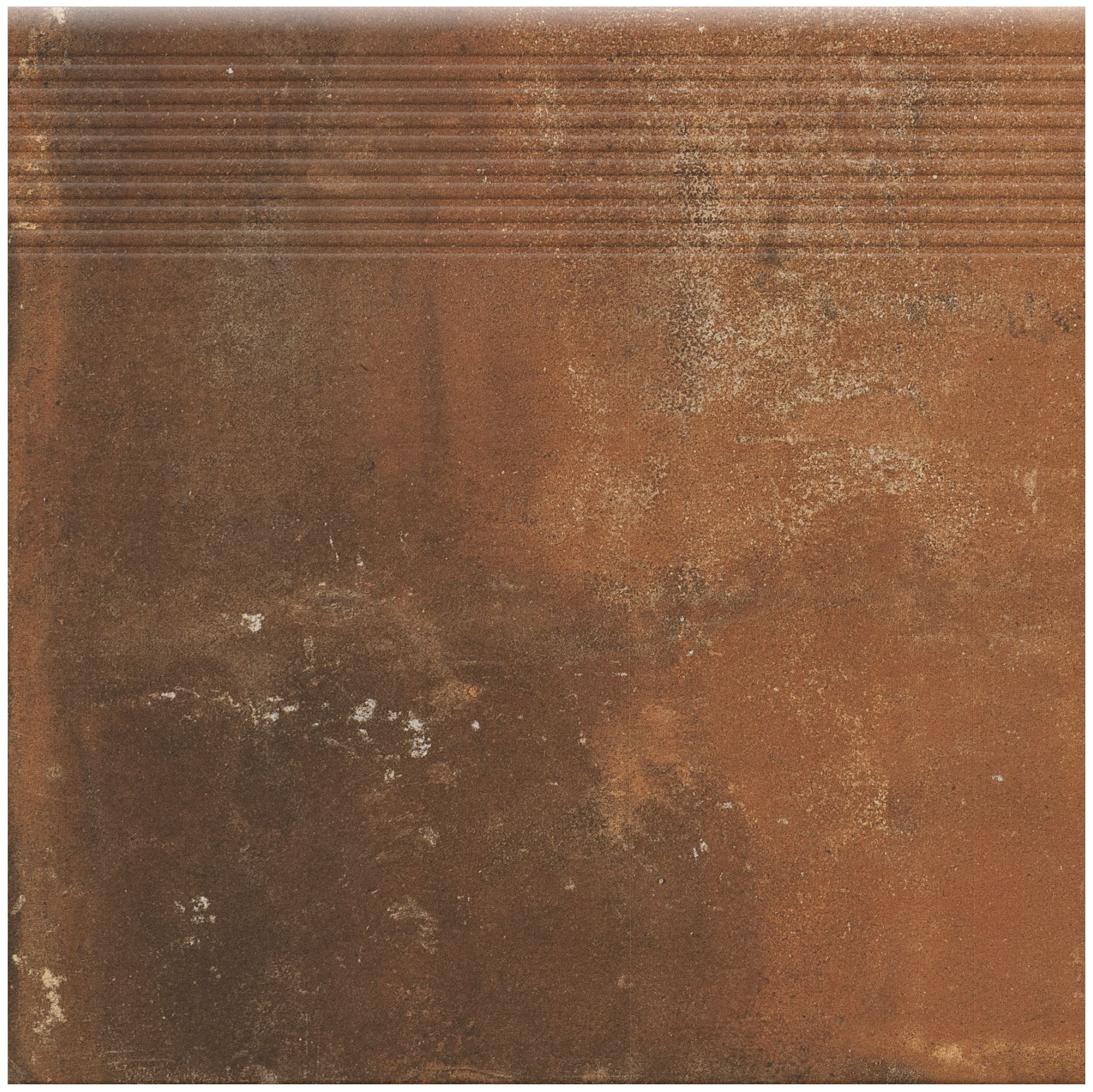 Клинкерная ступень с насечками противоскользящая плитка Cerrad Podloga Piatto red 300*300*9 мм