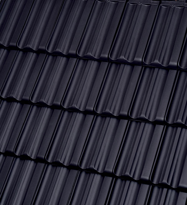 Керамическая черепица рядовая Roben Elsass антрацит ангоб