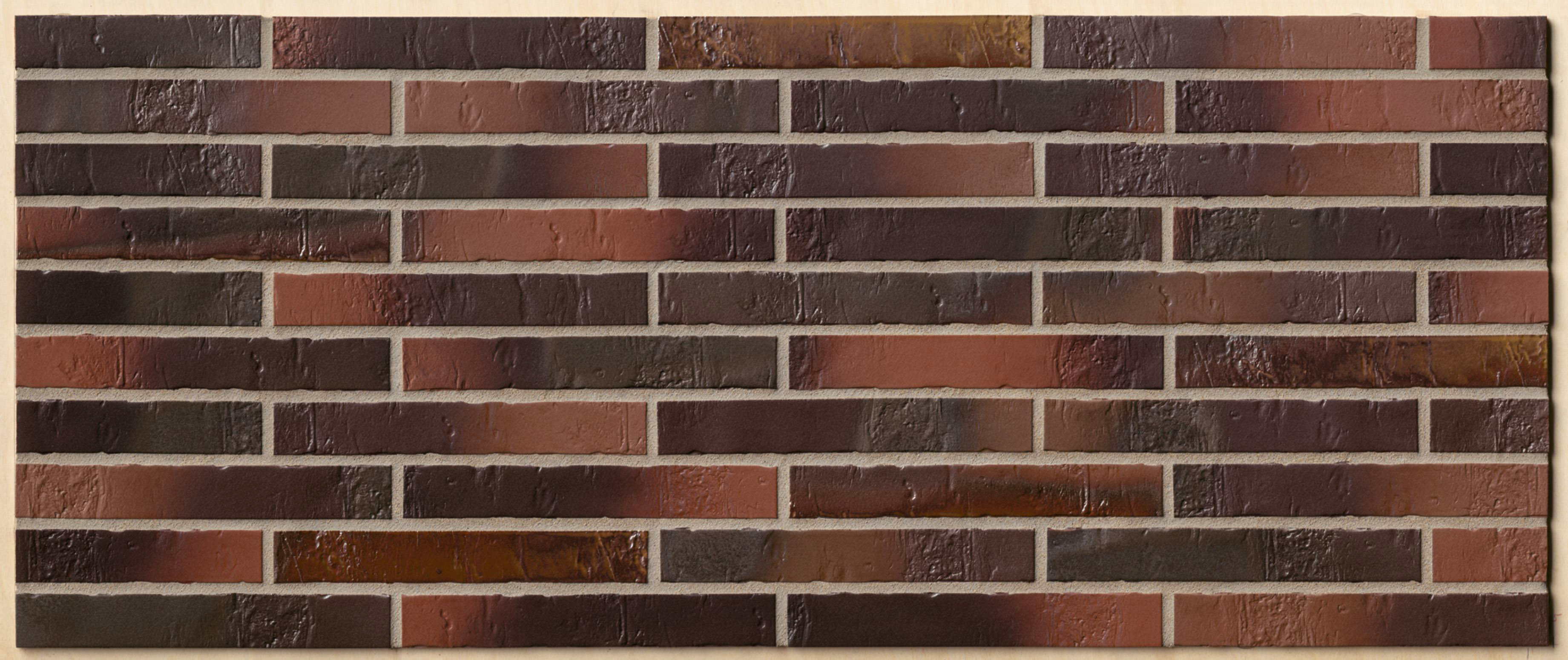 Buxtehude KohleBrand Schieferstruktur 365x52x10 мм, ABC Клинкерная фасадная плитка под кирпич ригельная Langformat