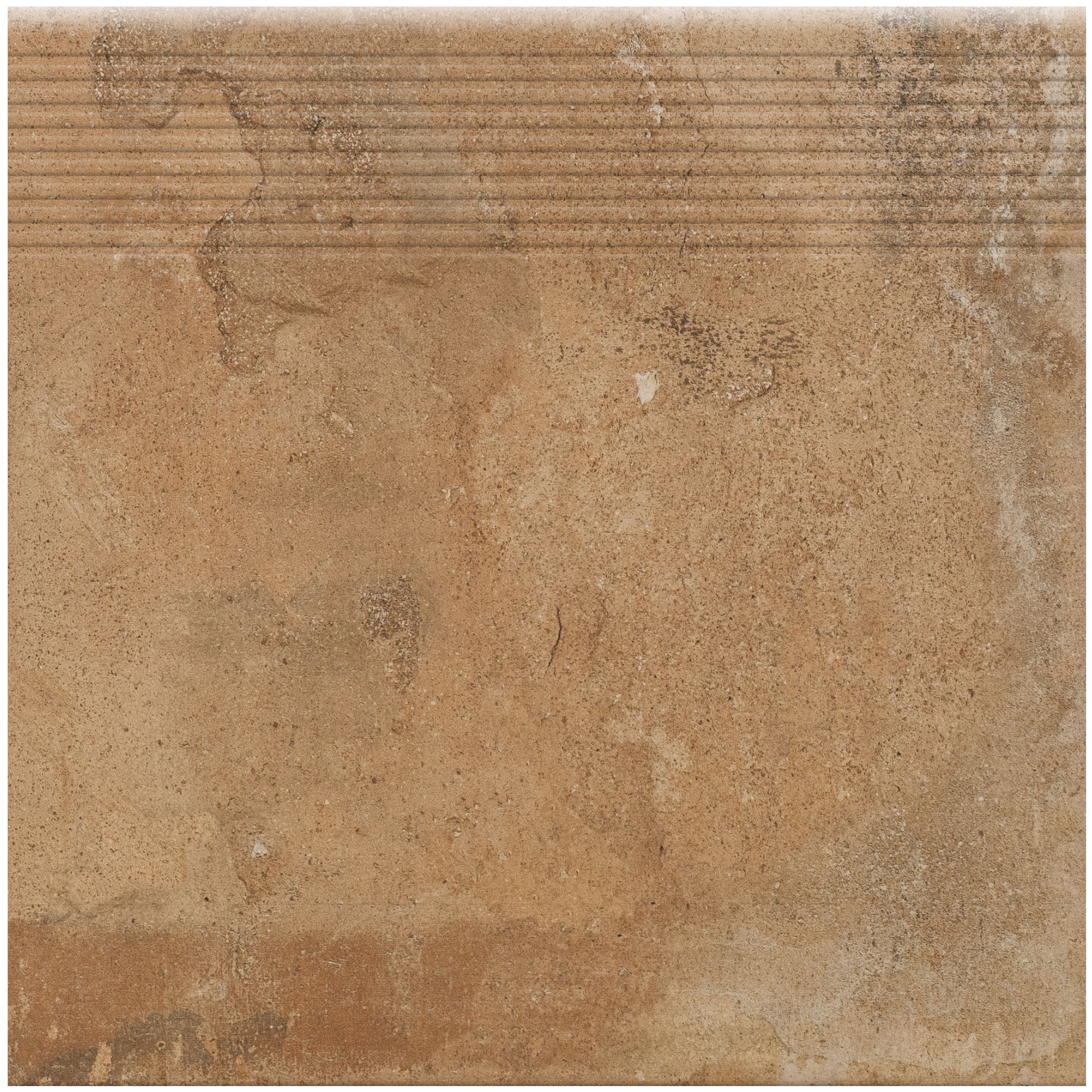 Клинкерная ступень с насечками противоскользящая плитка Cerrad Podloga Piatto honey 300*300*9 мм