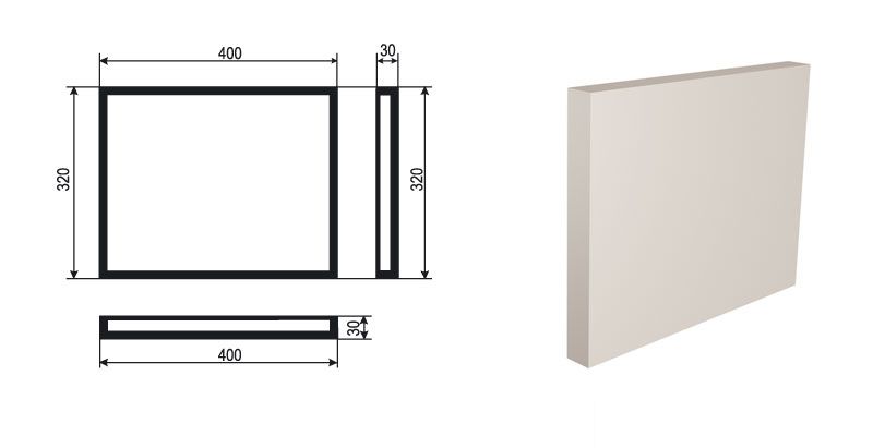 Рустовый камень (Боссажи)  для отделки Фасада углы - лепнина, декор из пенополистирола БВ-3/1 320*30*400 мм