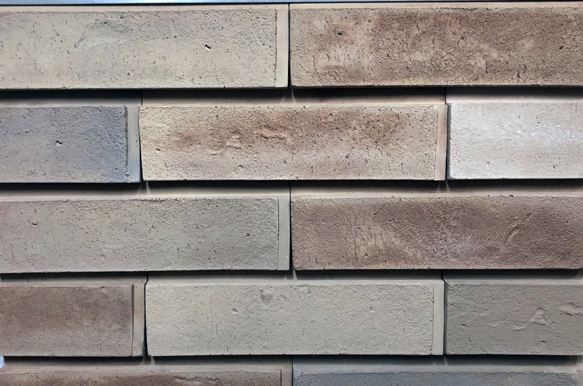 Боркум-2 Плитка под кирпич для навесного вент фасада без расшивки шва 250X65X20 мм искусственный камень