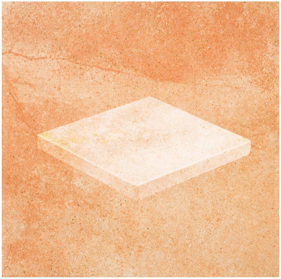 Клинкерная Ступень лофт Угловая противоскользящая плитка Stroeher KERAPLATTE ROCCIA X 927 rozenglut 340*340*35*11 мм