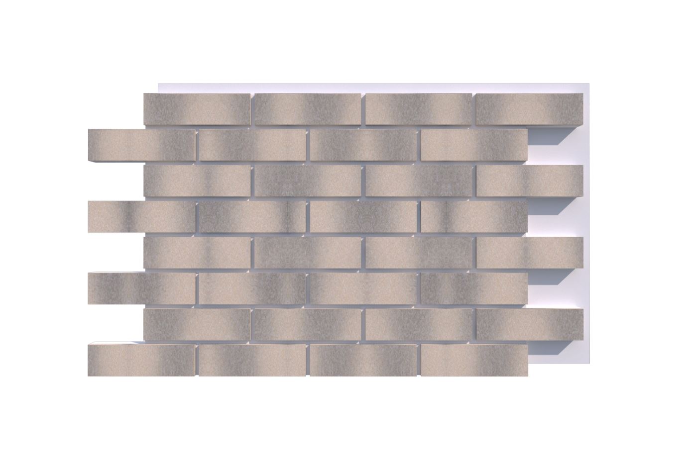 Фасадная Термопанель из пенополистирола ППС 60 мм с клинкерной плиткой Piz Cordoba glatt 240*71*10 мм песочно-бежевая