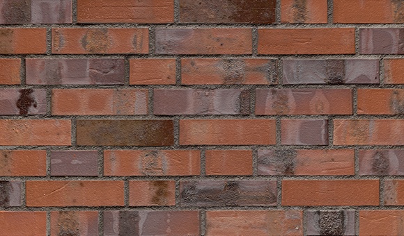 Кирпич облицовочный Клинкерный ABC 8554 Schleswig blau-bunt Kohlebrand Fußsortierung 55NF 240*71*55 мм