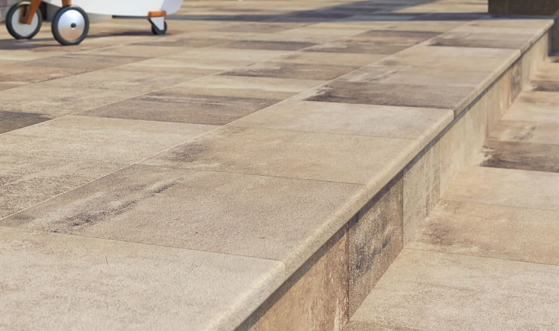 Scandiano Ochra ступень флорентинер противоскользящая с капиносом, охровая 330x300x11 мм