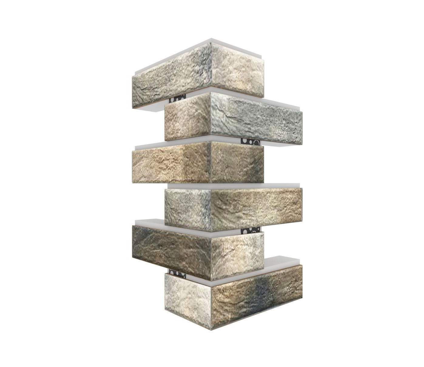 Loft Brick Pepper Угловая фасадная термопанель из пенополистирола ППС 40 мм, 0,17 м2