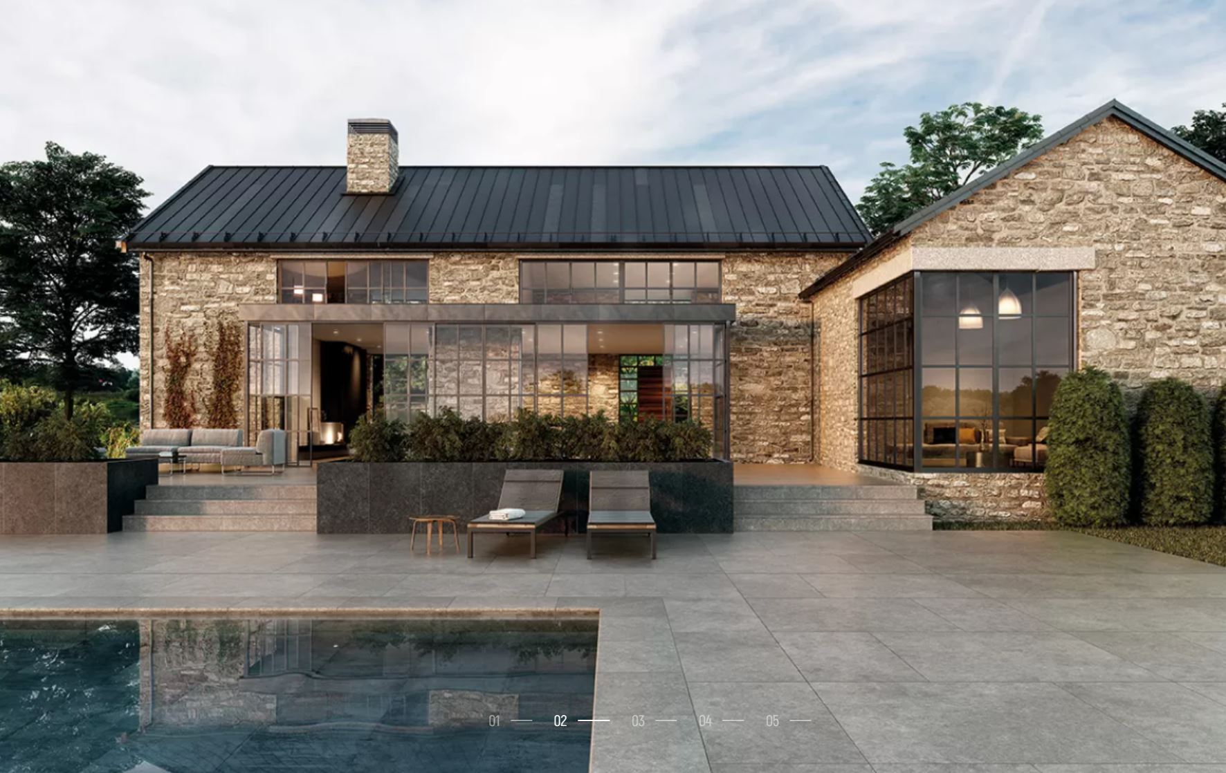 Ardenas GRIS Exagres 330*330*12 мм, клинкерная ступень флорентинер- с капиносом, противоскользящая