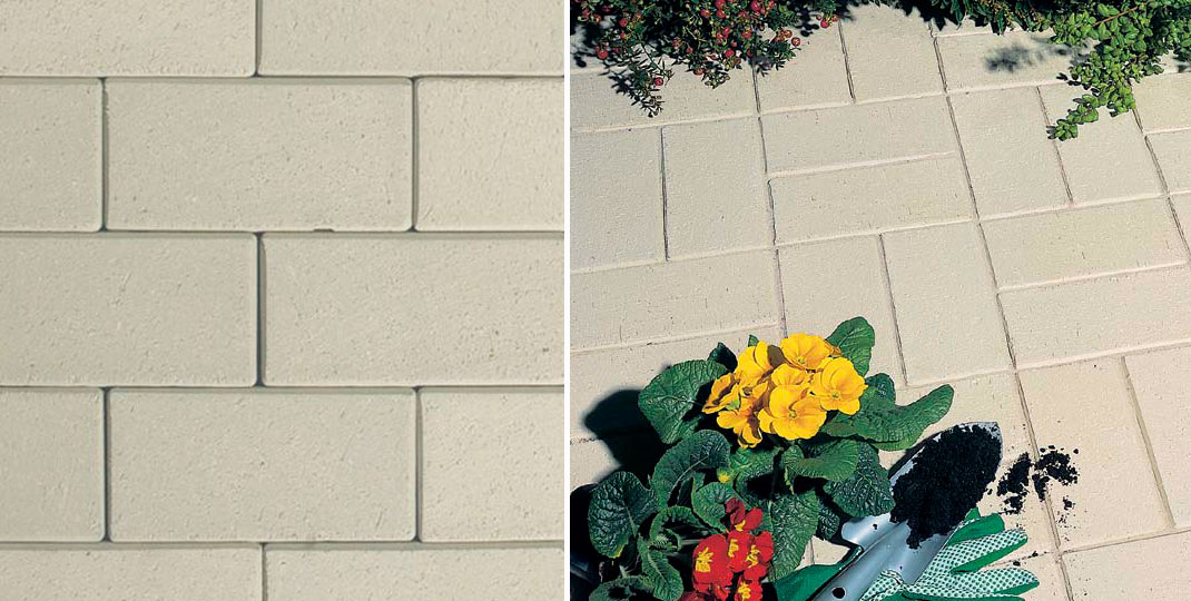 Тротуарная плитка / брусчатка Клинкерная ABC Crème Weiss (Креме Веисс) 200*100*52 мм