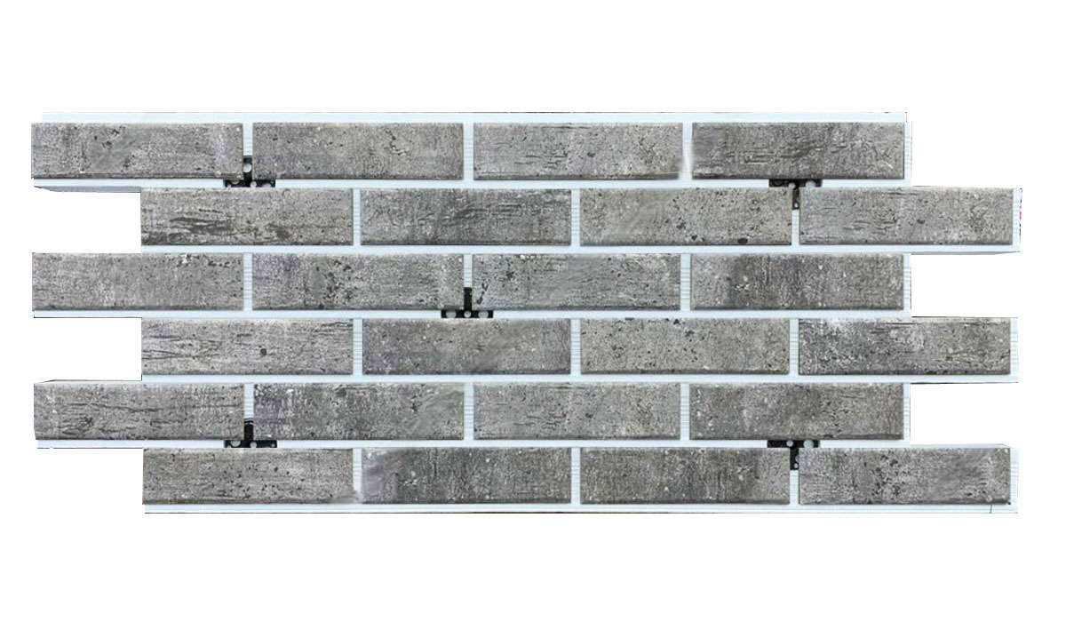 Cement Dark фасадная термопанель из пенополистирола ППС 50 мм с клинкерной плиткой