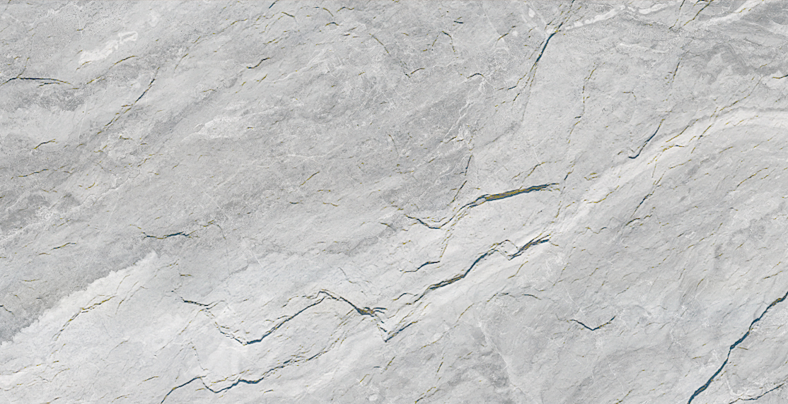 Mount Celestial Veil Grey (светло-серый камень с лёгкой дымчатой вуалью)  гибкий камень 3000×1200 мм