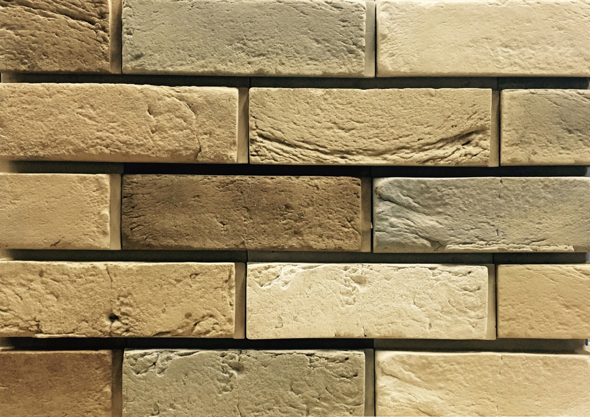 Эдинбург-4 Плитка под кирпич для навесного вент фасада без расшивки шва 210X65X20 мм искусственный камень