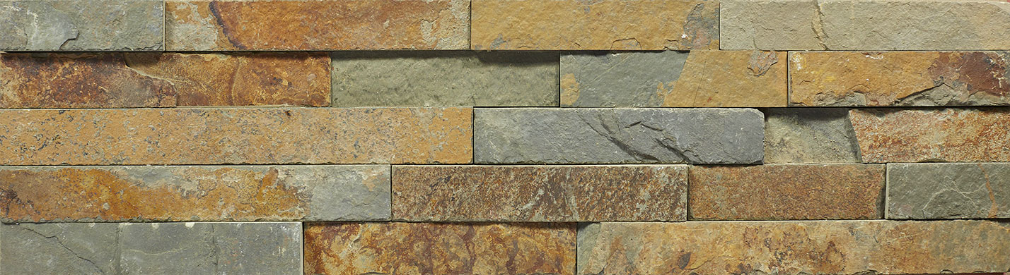 Сланец Цветной-1120 600*150*10-20 мм, натуральный камень для фасада и интерьера BD