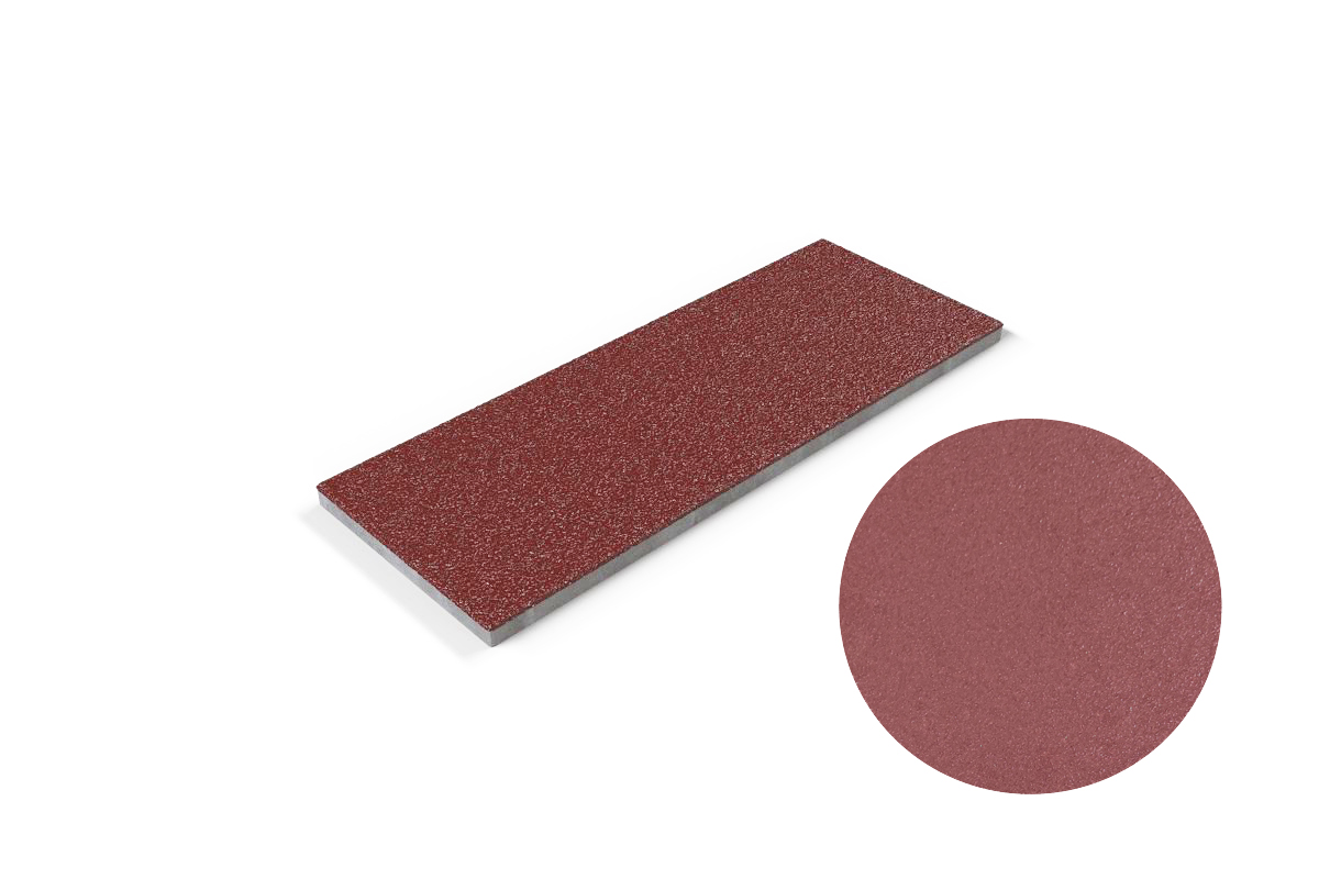 106 Подступенок для ступени флорентинер противоскользящая, красная  310*140*10 мм