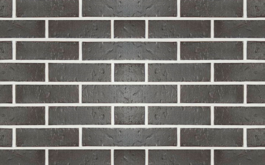 Фасадная Термопанель из пенополистирола ППС 60 мм с клинкерной плиткой Schwarz Nuanciert Rustik 240*71*10 мм