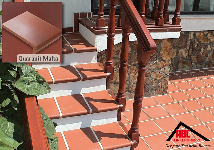 Клинкерная ступень Флорентинер противоскользящая плитка ABC Malta 345*240*14 мм