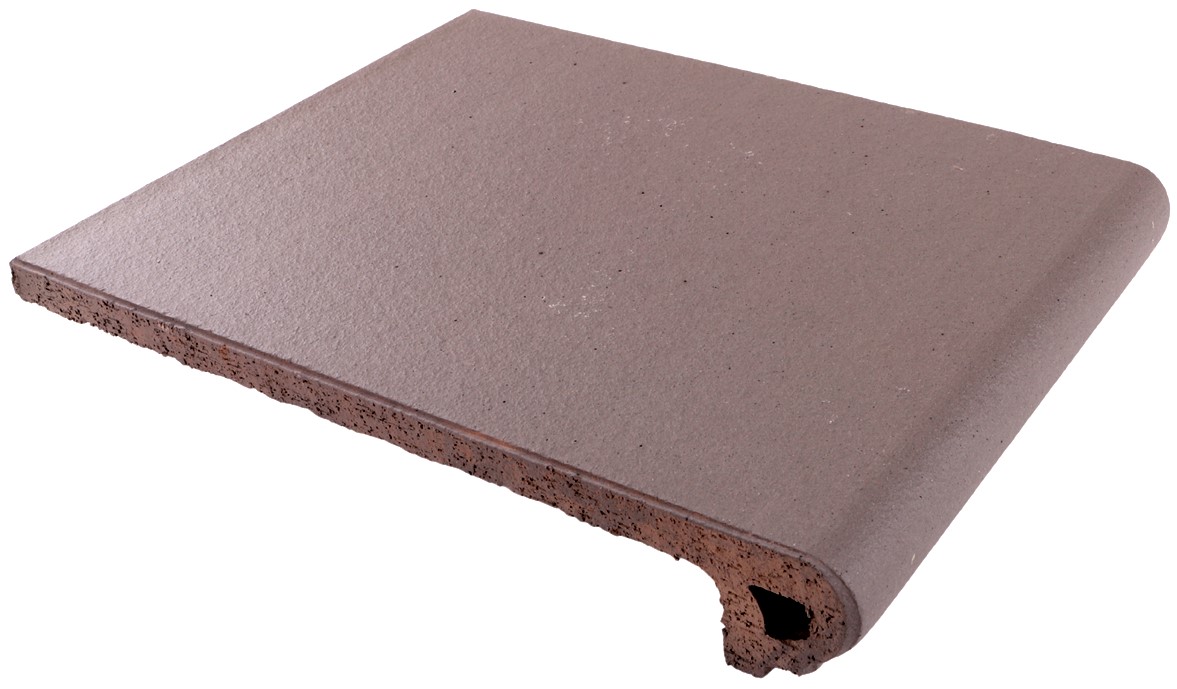 017 Brown 244*330*18 мм, клинкерная ступень флорентинер- с капиносом, противоскользящая