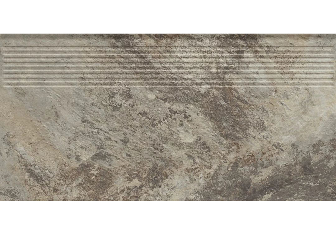 Клинкерная ступень с насечками Ardis Light 600*300*8,5 мм – для улицы, террасы, крыльца, лестницы, морозостойкая