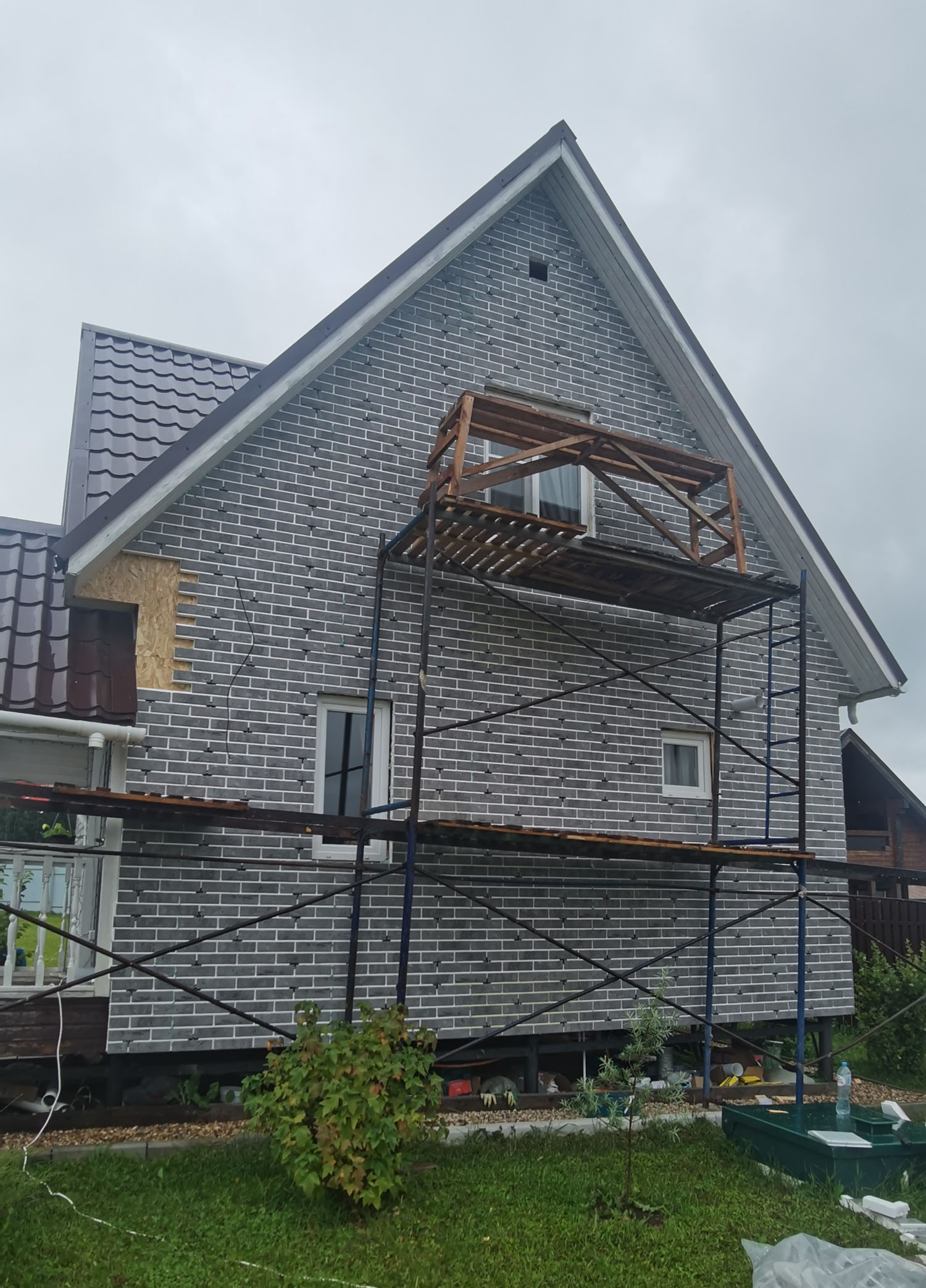 Cement Dark фасадная термопанель из пенополистирола ППС 50 мм с клинкерной плиткой