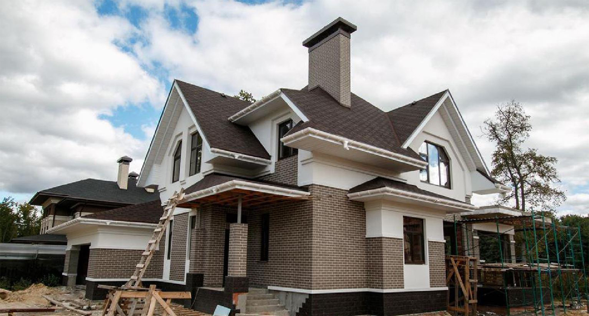 Клинкерная фасадная плитка облицовочная под кирпич коричневый беж 240*60*6 мм