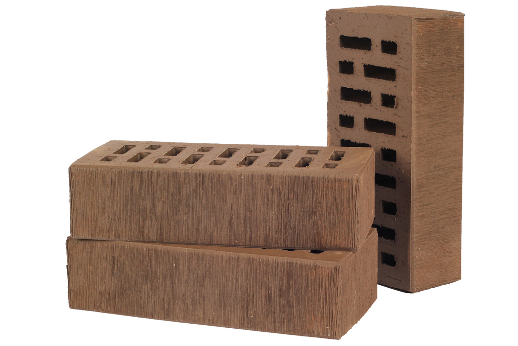 Lode ASAIS BRUNIS штриховой, 250*120*65 мм, Печной Кирпич керамический пустотелый, коричневый