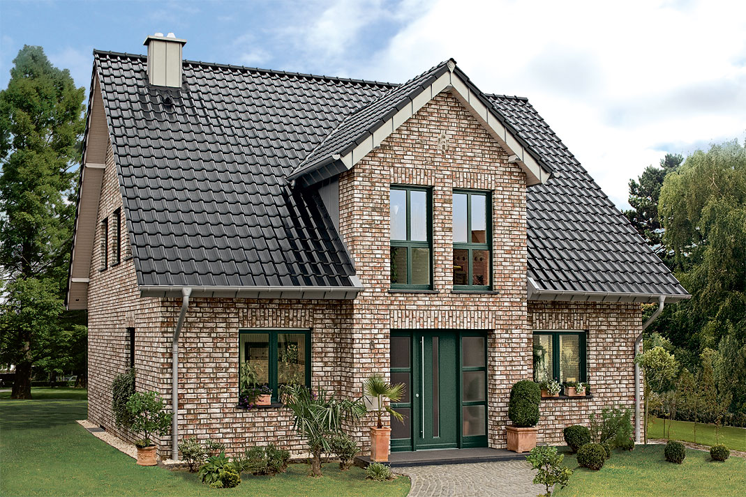 Керамическая черепица рядовая Roben FLANDERNplus черный матовая глазурь