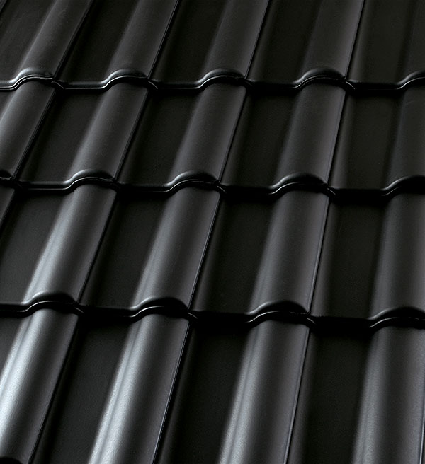 Керамическая черепица рядовая Roben BARI базальт ангоб