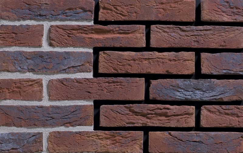 Blauw paars antiek WF 209х101х50 мм, Кирпич ручной формовки Engels baksteen