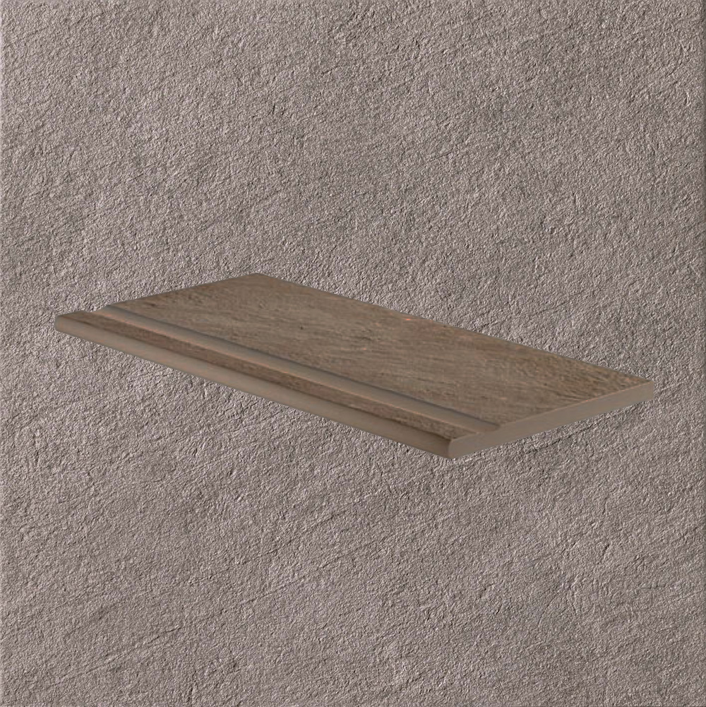 Тротуарная плитка Серо-коричневая Lastra. Спец. Элемент- Бортик Бассейн 30x60 Клиф Гриджио \ Cliff Grigio Bordo Piscina 300х600х20мм