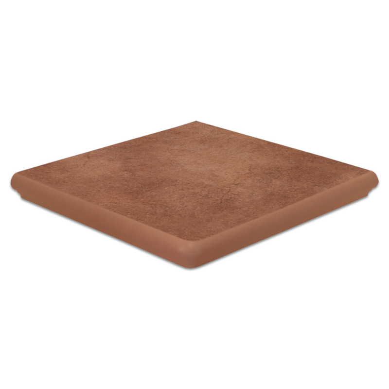 Клинкерная угловая ступень флорентинер Interbau Nature Art Cognac braun, 320*320*9,5 мм