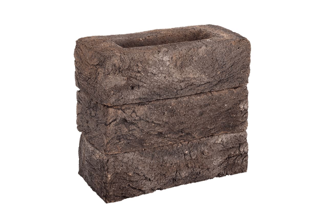 Донские зори Абрамцево Узорный w006 215*102*65 мм,  Полнотелый кирпич ручной формовки облицовочный для печей