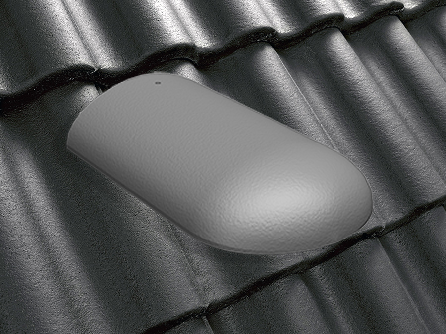 Конечная хребтовая черепица натуральная цементно-песчаная Classic черный 20, Kriastak Baltic tile