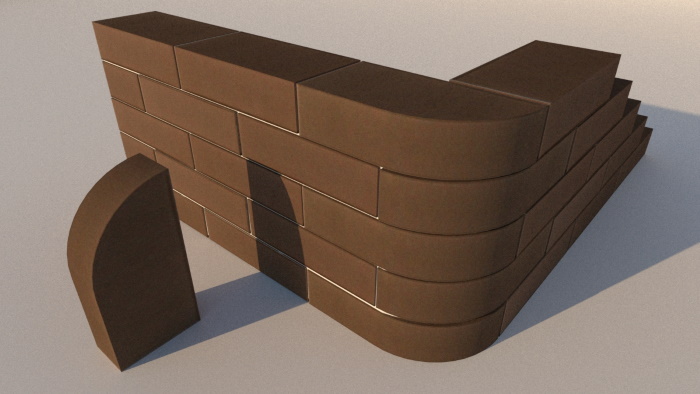 12.201117L Lode Brunis F17 гладкий, 250*120*65 мм, Кирпич фигурный полнотелый