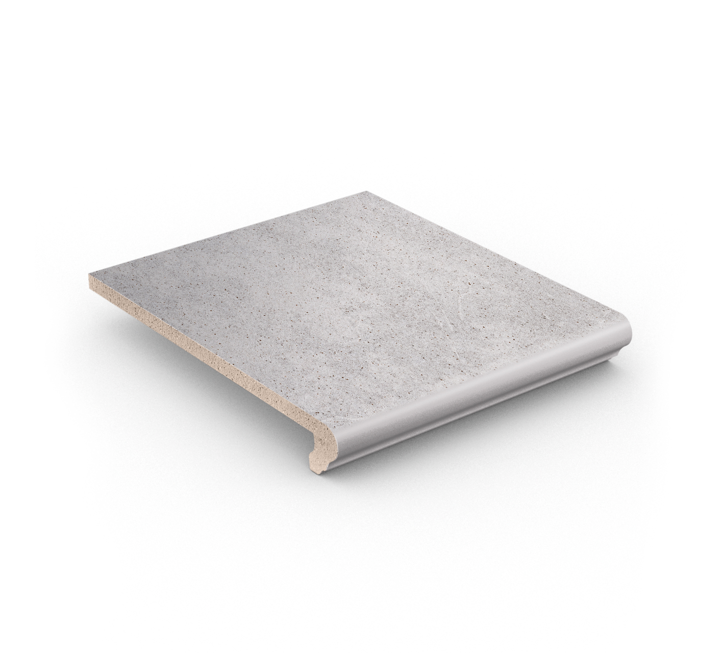 Клинкерная ступень флорентинер противоскользящая плитка Stroeher KERAPLATTE ROCCIA 837 marmos 340*294*12 мм