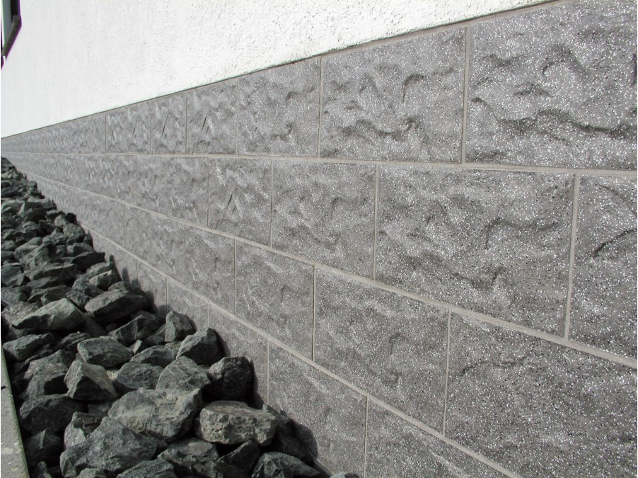 Клинкерная фасадная плитка облицовочная под камень Stroeher (Штроер) Kerabig KS 06 grau рельефная, 302*148*12 мм